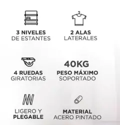 Tendedero de ropa Plegable Vertical 3 niveles con Ruedas en internet