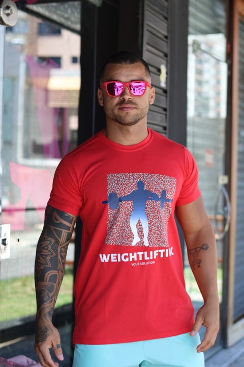 CAMISA BURPPE BRASIL MASC WEGHTLIFTING RED (ALGODÃO)