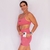 SHORT PWRD BEL COM BOLSO CORAL