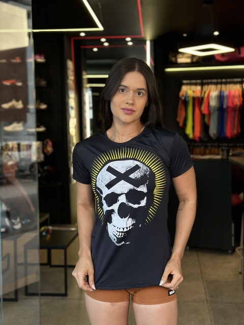 CAMISA BSCROSS FEM SKULL SUN PRETA