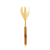 Conjunto 2 Peças para Salada Inox e Bambu Dourado - comprar online