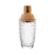 Coqueteleira de Vidro com Tampa de Inox Dourada 380ML