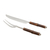 Conjunto 2 Peças para Assados Inox e Bambu Caramelo
