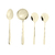 Conjunto 4 Talheres para Servir Inox Dourado