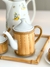 Bule de Porcelana e Bambu Natural