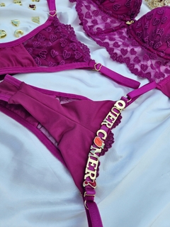 CJCC09 - CONJ CROPEDLINGERIE CORAÇÃO - PERSONALIZAVEL - comprar online