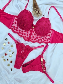 CJCC08 - CONJ CROPEDLINGERIE CORAÇÃO - PERSONALIZAVEL