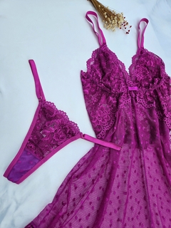05 - CAMISOLA TULE V - Fio Personalizável - DONNA CHIKOSA MODA INTIMA
