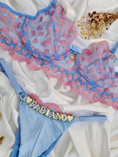 LJ01.CJBC18 - CONJ BELLA TULE CORAÇÃO PERSONALIZAVEL - comprar online