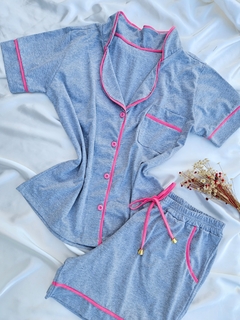 4- PIJAMA AMERICANO SHORT 100% ALG - comprar online