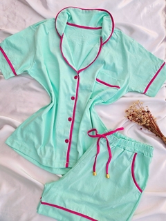 1- PIJAMA AMERICANO SHORT 100% ALG - comprar online