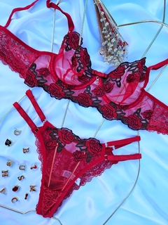 CJMR12 - CONJ MEL TULE ROSAS - comprar online