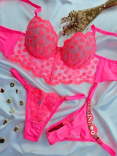 CJCC11 - CONJ CROPEDLINGERIE CORAÇÃO - PERSONALIZAVEL - comprar online