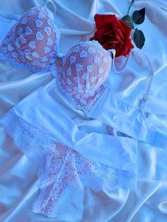 CONJ BRUNA TULE CORAÇÃO - 912 na internet