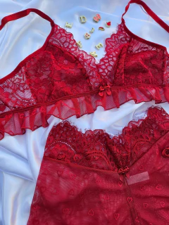 01PJ - PIJAMA PAIXÃO BRASILEIRA LETI - Fio Personalizável - PJPB01 - DONNA CHIKOSA MODA INTIMA