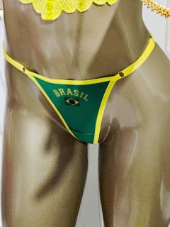 1ud - FIO PERSONALIZAVEL TIME BRASIL lação - FPT1 - DONNA CHIKOSA MODA INTIMA