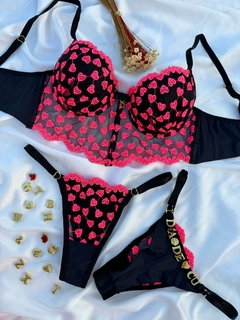 CJCC04 - CONJ CROPEDLINGERIE CORAÇÃO - PERSONALIZAVEL