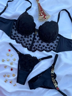 CJCC07 - CONJ CROPEDLINGERIE CORAÇÃO - PERSONALIZAVEL