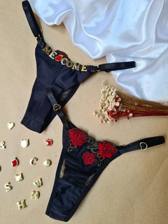 FPTBD02 - FIO PERSONALIZAVEL TULE BORDADO ROSAS DUPLO