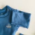 Conjunto Bebê Básico Moletinho Body Manga Longa e Mijão Azul Céu - Culla Baby