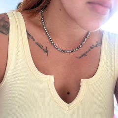 Colar Elos Fechados Aço Inox