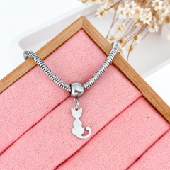 Berloque Gato Aço Inox