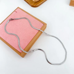 Colar Malha 3mm Aço Inox