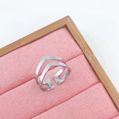 Anel Aço Inox Duplo V Liso Regulável