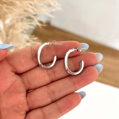 Argola Curva Oval M Aço Inox