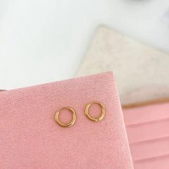 Argola Clic P Aço Inox Dourado