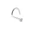 Piercing de nariz pedrinha, aço inox, curvado e reto ref 139 - loja online
