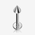 Piercing spike Labret Helix Tragus Aço inox Prata