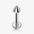 Piercing spike Labret Helix Tragus Aço inox Prata