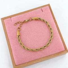 Pulseira Corrente Baiano Aço Inox Dourado