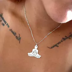 Colar Yoga Aço inox Prata