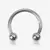 Piercing Ferradura Aço Inox Prata 12mm
