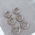Trio De Argolas Abauladas Detalhadas Aço Inox Prata - comprar online