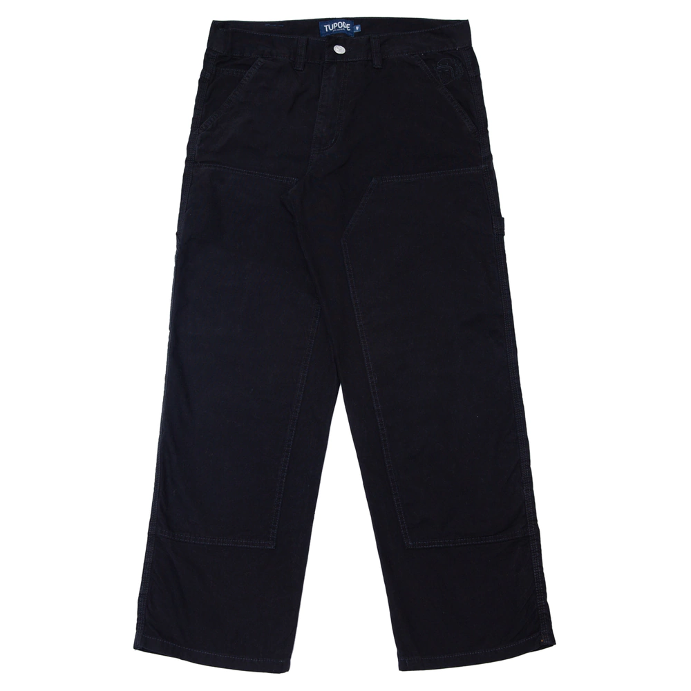 Calça Carpinteiro Double Knee Canvas Preto - Tupode