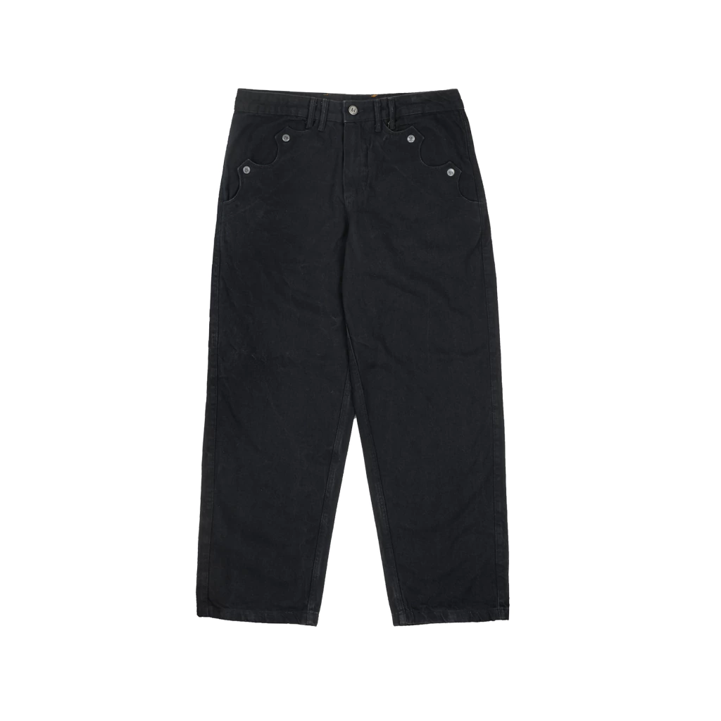 Calça Jeans Clássica Preta - Barra Crew