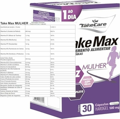 TAKE MAX DE A a Z SUPLEMENTO ALIMENTAR MULHER 30 CÁPSULAS DE 500 MG - Dose Exata Farmácia de Manipulação