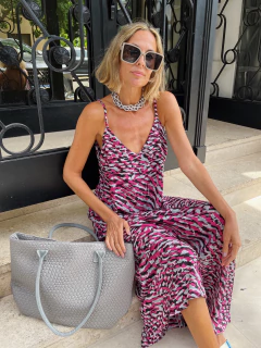 Vestido Maria Print Rosa - comprar online