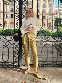 Babucha Carla Engomada Dorada en internet