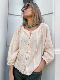 Camisa Indonesia Manteca
