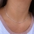 Colar de Prata Choker Laminada Bolinhas Espaçadas CO019