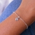 Pulseira de Prata Coração Ponto de Luz PU020 - comprar online