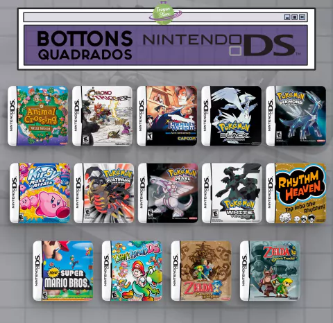 Bottons Quadrados Nintendo DS