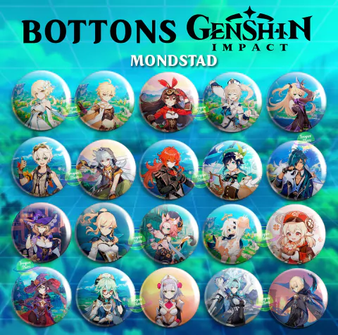 Bottons Genshin Impact - Personagens Mondstad