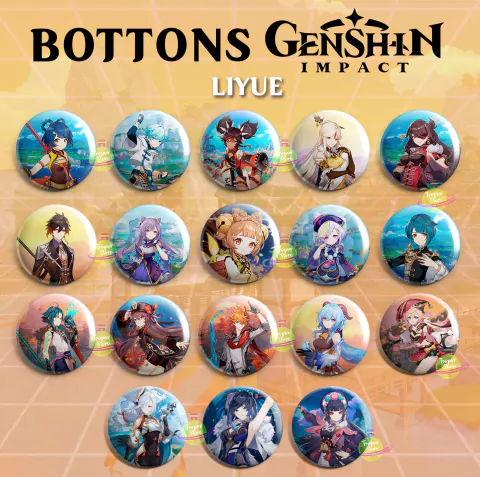 Bottons Genshin Impact - Personagens de Liyue