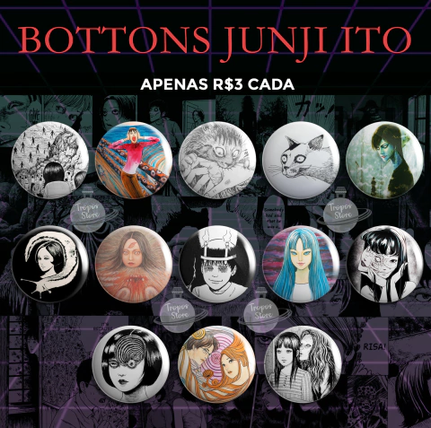 Bottons Mangá de Terror