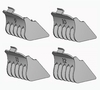Kit com 4 Pentes #9 #10 #11 #12
